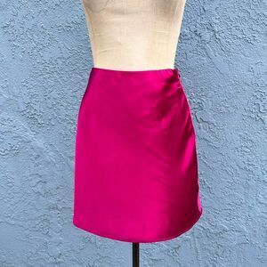 Satin Skirt Magenta Pink Size Small Lingerie style